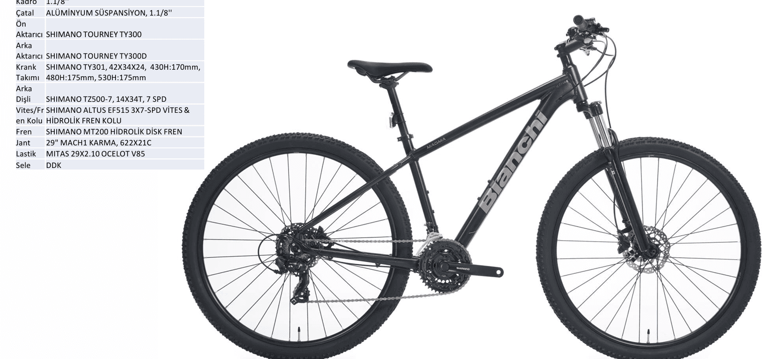 BIANCHI MAGMA 29.3 TOURNEY 43 KADRO